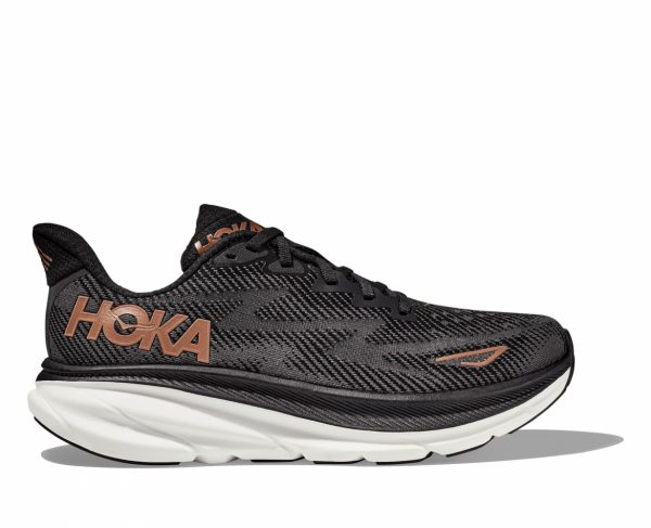 ⁦נעלי ריצה נשים HOKA CLIFTON 9 שחור נחושת⁩ – תמונה ⁦3⁩