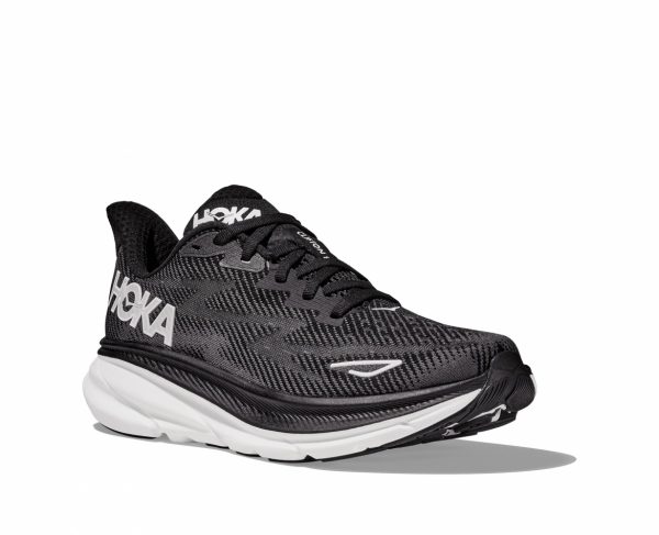 נעלי ריצה נשים HOKA CLIFTON 9 WIDE שחור לבן