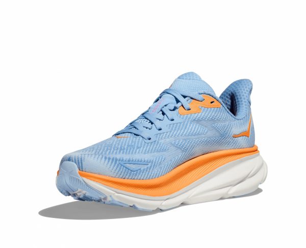 ⁦נעלי ריצה נשים HOKA CLIFTON 9 WIDE כחול אויר כחול מים⁩ – תמונה ⁦5⁩