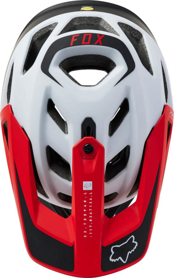 ⁦קסדת שטח מלאה שחור לבן FOX PROFRAME RS MIPS HELMET⁩ – תמונה ⁦4⁩