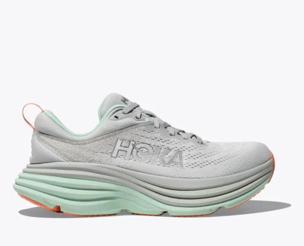 נעלי ריצה נשים HOKA BONDI 8 אפור טורקיז