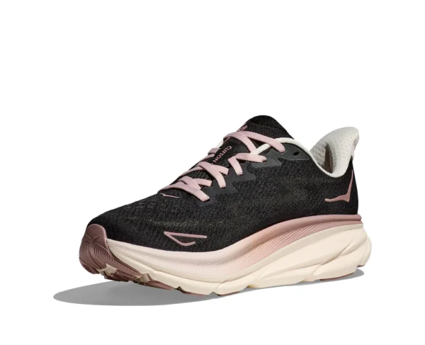 ⁦נעלי ריצה נשים HOKA Clifton 9 שחור ורוד⁩ – תמונה ⁦4⁩