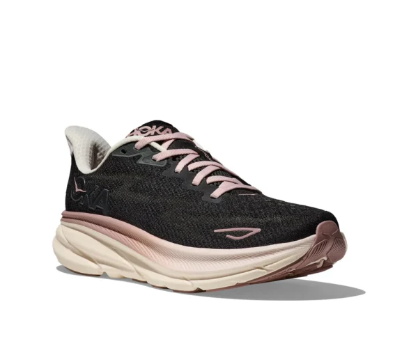 ⁦נעלי ריצה נשים HOKA Clifton 9 שחור ורוד⁩ – תמונה ⁦7⁩